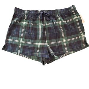 Old Navy Green Plaid Pajama Lounge Shorts– Size XL